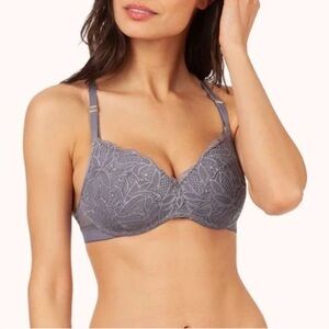 Lively The Lace No Wire Push Up Bra Smoke